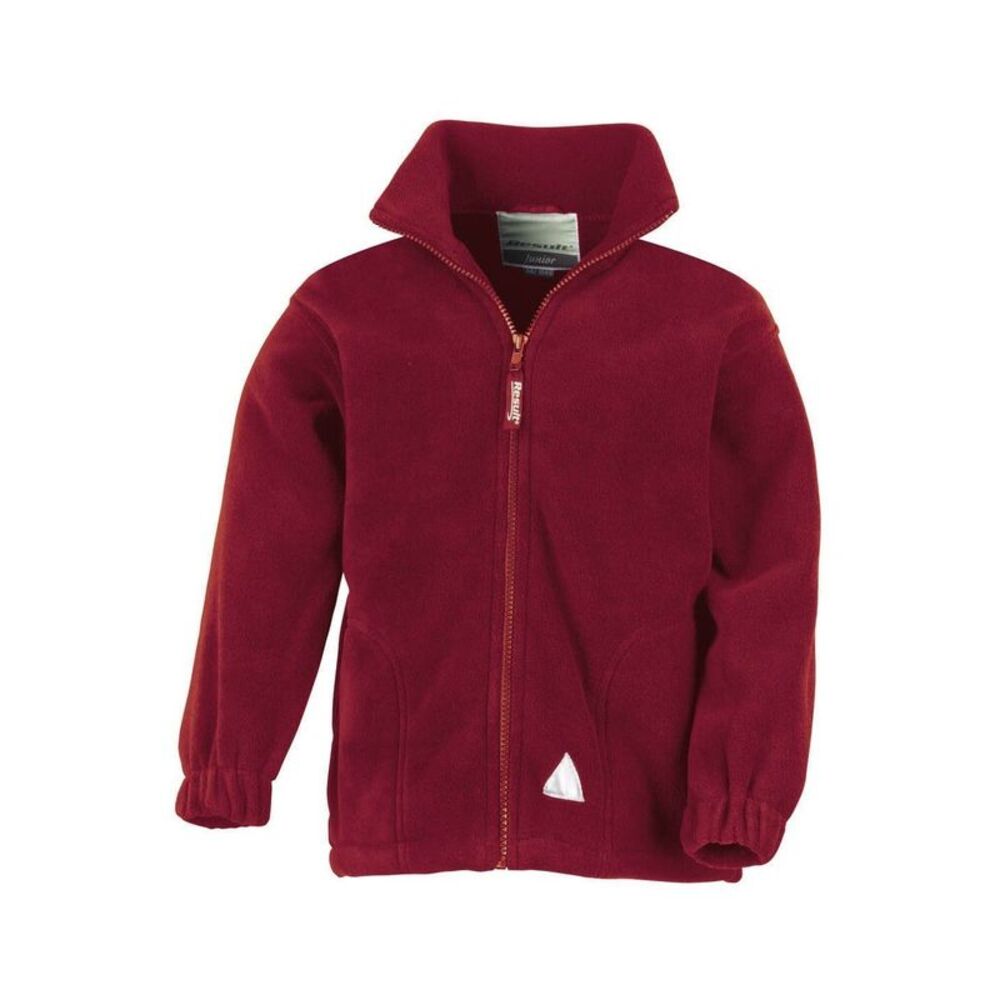 Result Childrens Girls Full Zip Active Anti Pilling Fleece Jacket / Burgundy